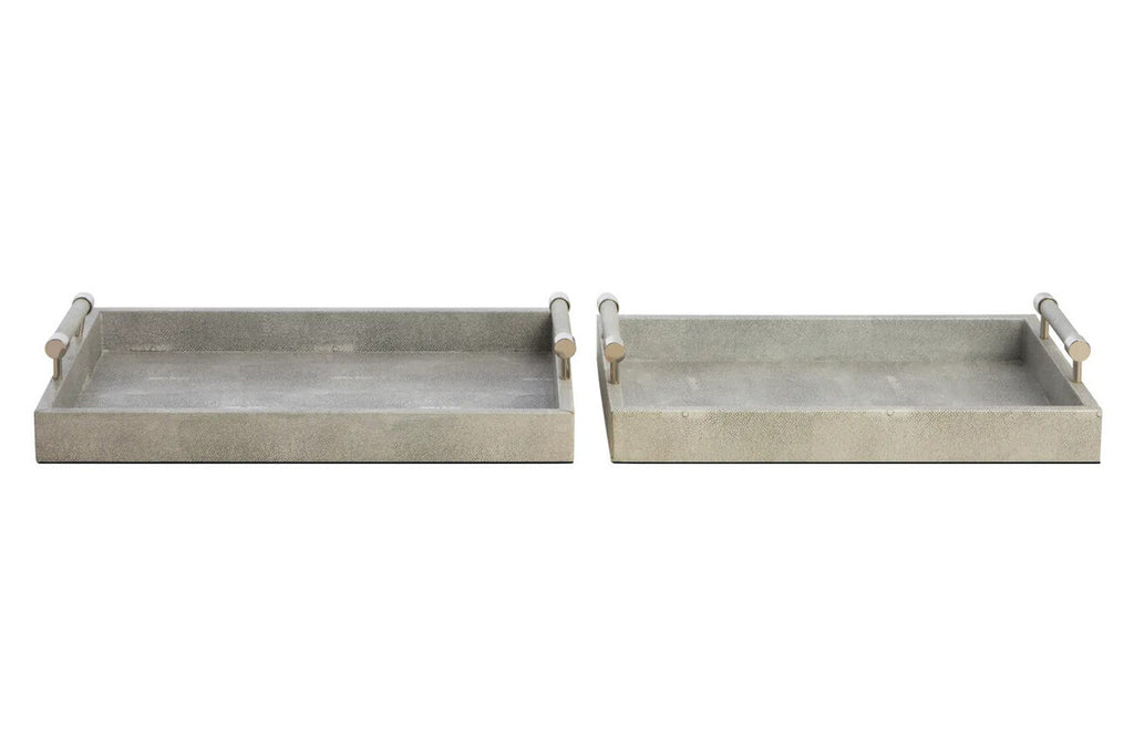 Pendry Trays - Set of 2 - Grey Shagreen