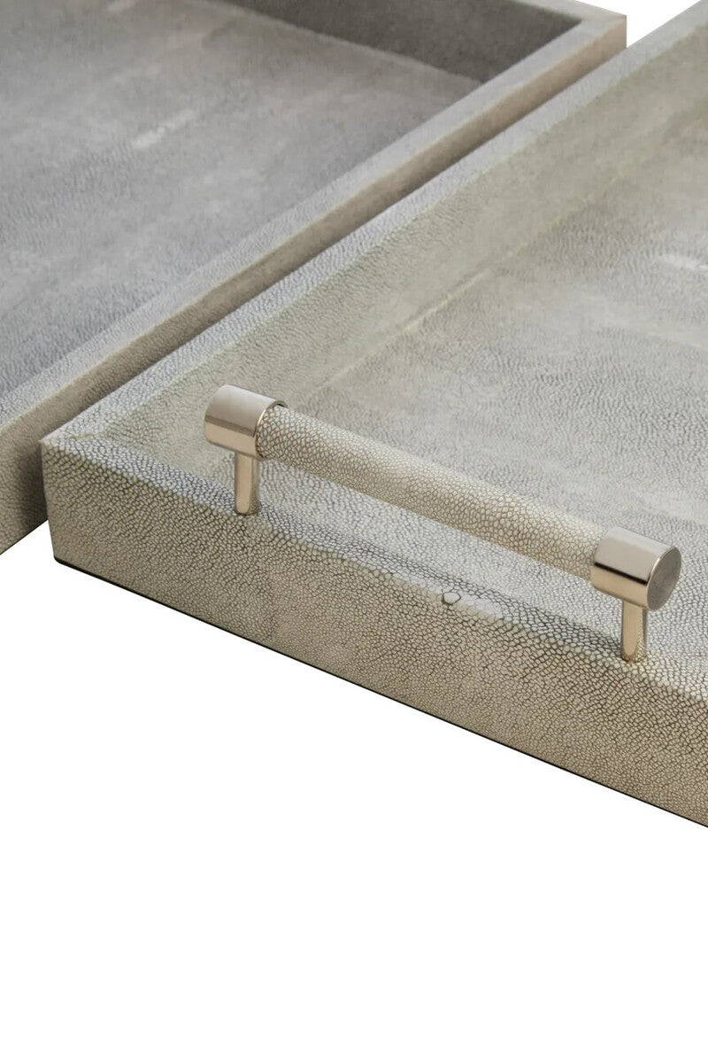 Pendry Trays - Set of 2 - Grey Shagreen
