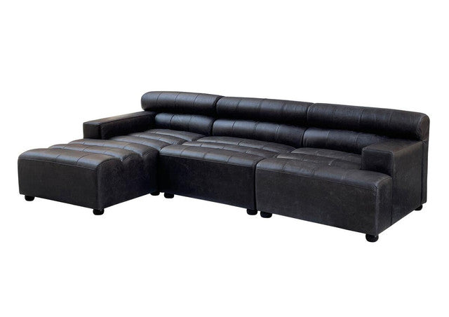 Marconi Modular Sofa Piece – Antique Black Leather
