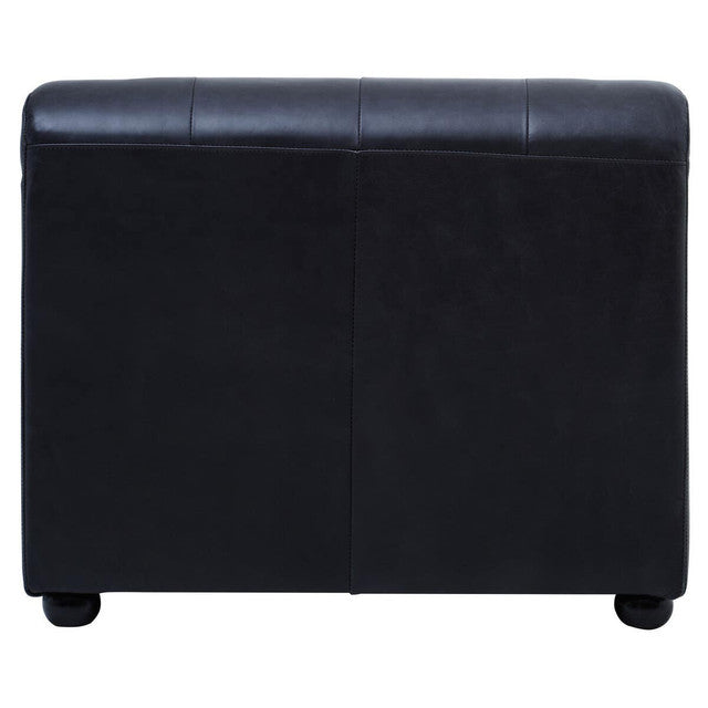 Marconi Left Arm Modular Chaise – Antique Black Leather