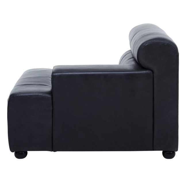 Marconi Right Arm Modular Sofa Piece – Antique Black Leather
