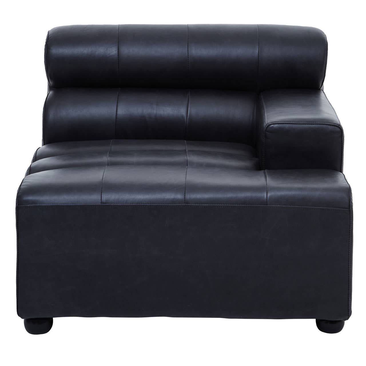 Marconi Right Arm Modular Sofa Piece – Antique Black Leather