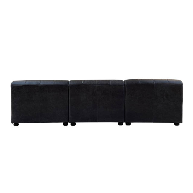 Marconi Right Arm Modular Sofa Piece – Antique Black Leather