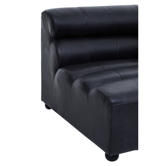 Marconi Right Arm Modular Sofa Piece – Antique Black Leather