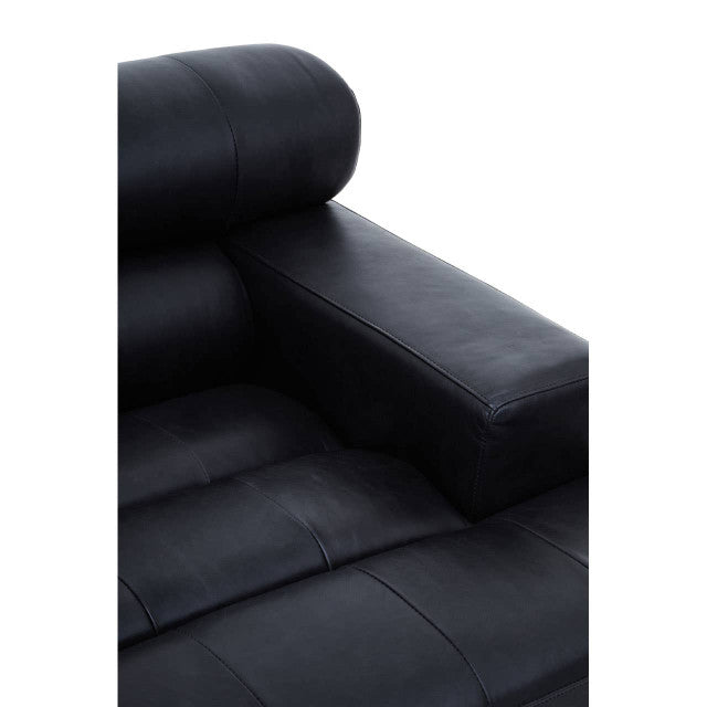 Marconi Right Arm Modular Sofa Piece – Antique Black Leather