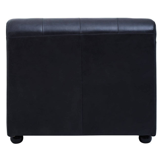 Marconi Right Arm Modular Chaise – Antique Black Leather