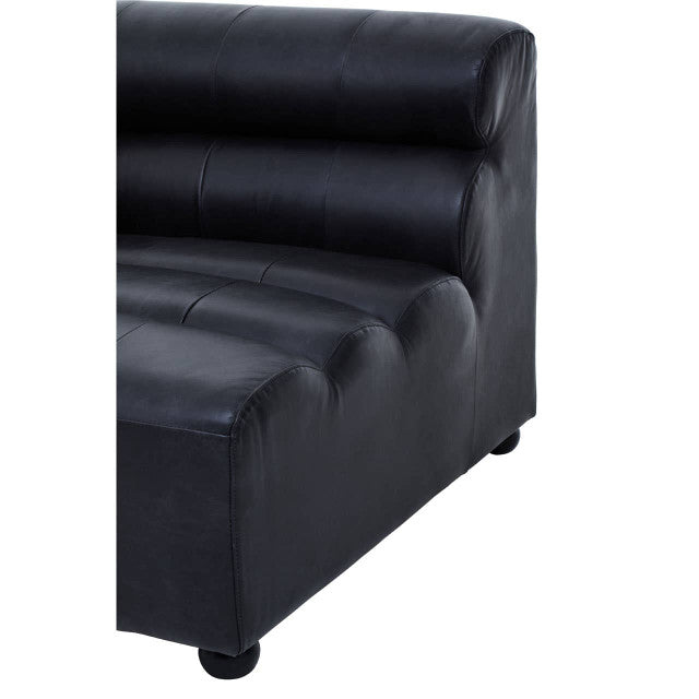 Marconi Left Arm Modular Sofa Piece – Antique Black Leather
