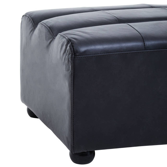 Marconi Modular Ottoman – Antique Black Leather