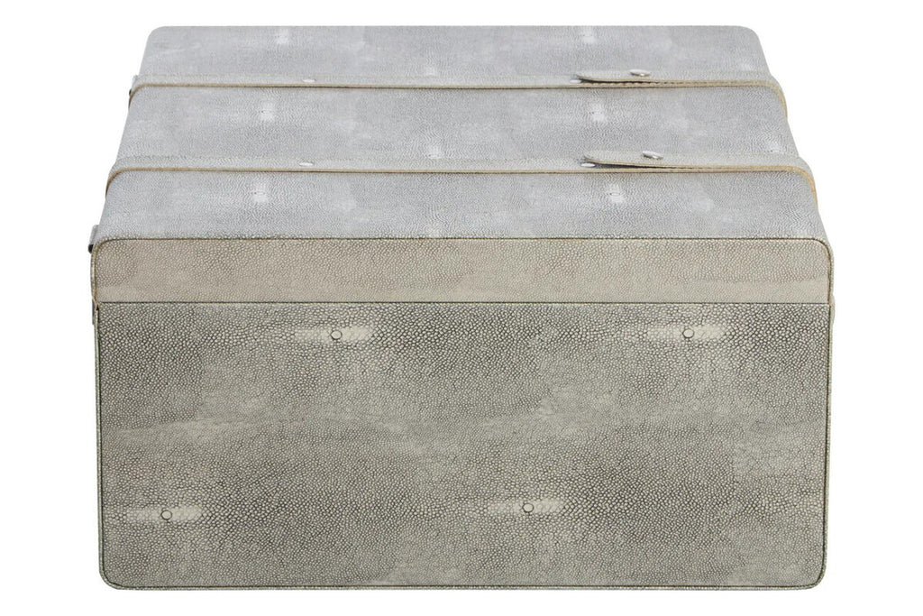 Pendry Storage Trunks - Set of 3 - Grey Shagreen