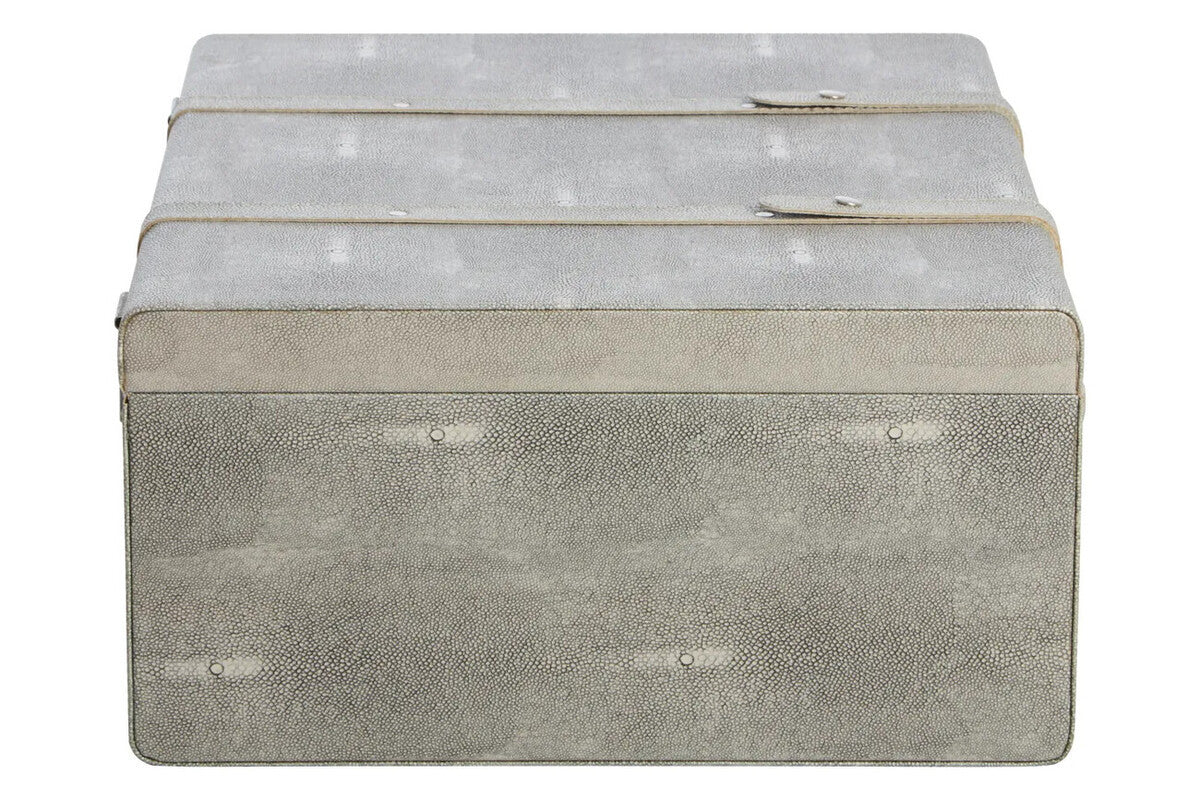 Pendry Storage Trunks - Set of 3 - Grey Shagreen