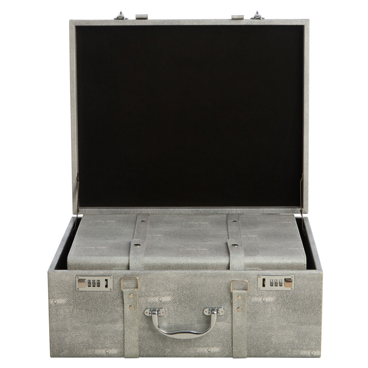 Pendry Storage Trunks - Set of 3 - Grey Shagreen