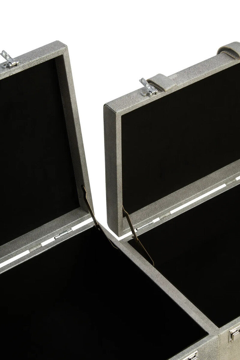 Pendry Storage Trunks - Set of 3 - Grey Shagreen