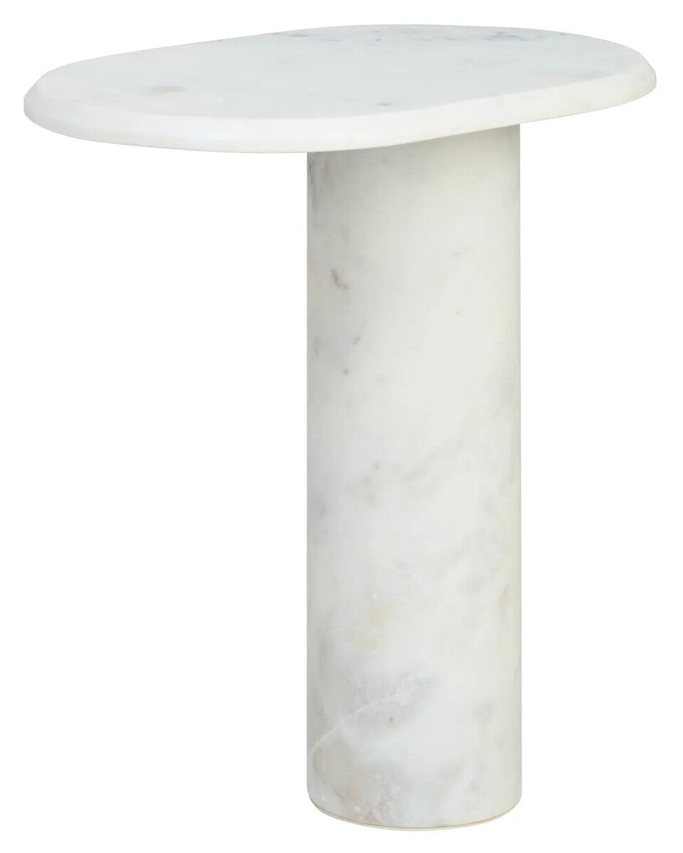 Camber Side Table - White Marble