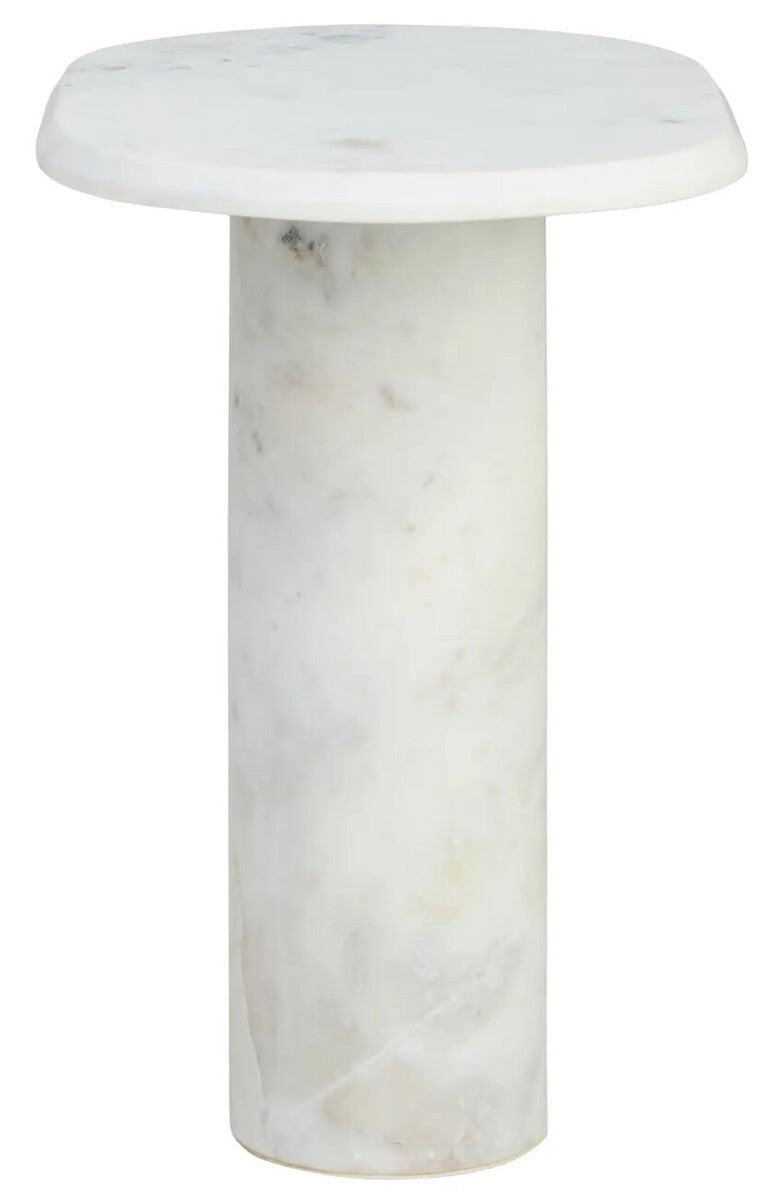 Camber Side Table - White Marble
