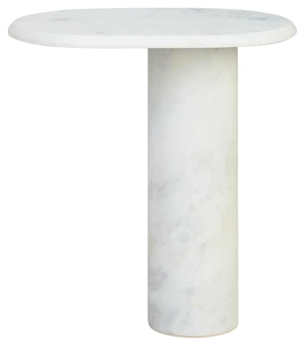 Camber Side Table - White Marble