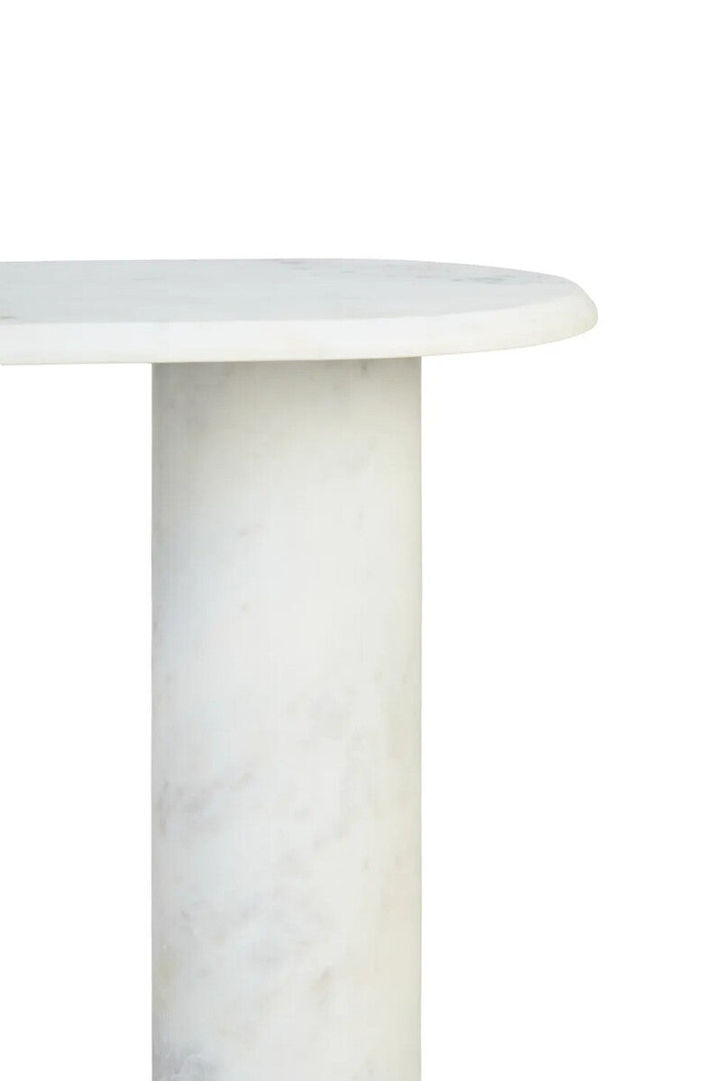 Camber Side Table - White Marble