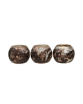 Luma Brown Marble Effect Tealight Holders - Set of 3