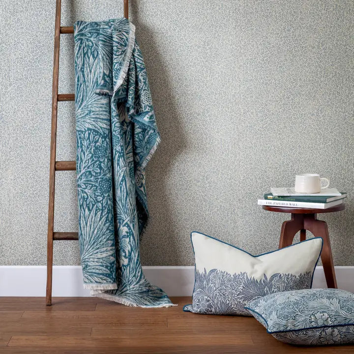 Marigold Jacquard Throw Indigo
