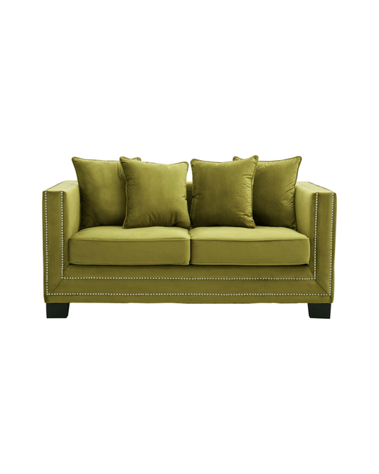 Rhodes 2 Seater Sofa - Moss Velvet