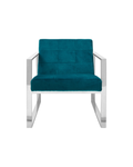 West Lounge Chair - Teal Velvet