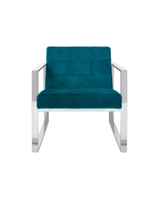 West Lounge Chair - Teal Velvet