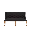 Edmund 2 Seat Bench Sofa - Black