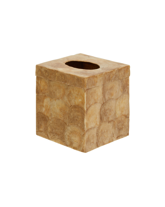 Cove Shell Tissue Box - Square - Warm Sand