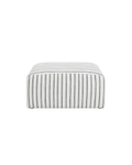 Selby Striped Pouffe - White & Blue