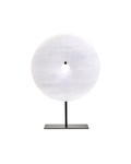 Rio Marble Disc Sculpture- Grey - Medium