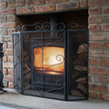 Black Ornate Fire Screen