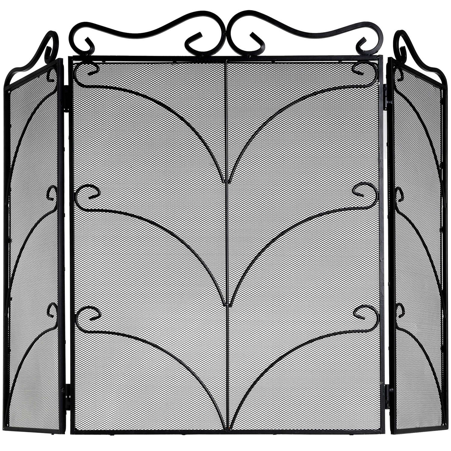 Black Ornate Fire Screen