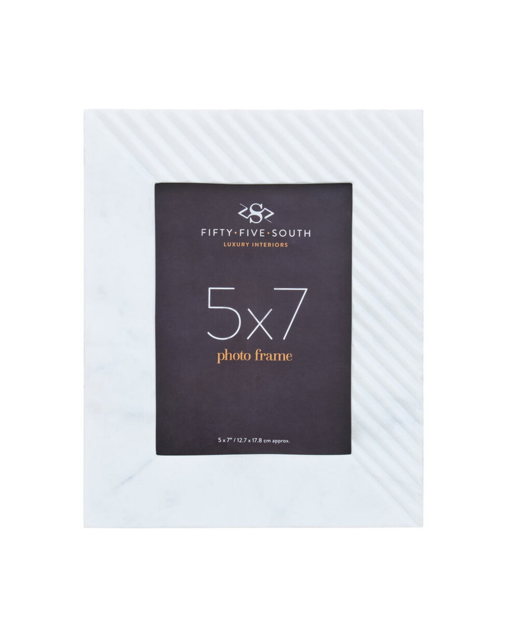 Rise White Marble Photo Frame 5x7