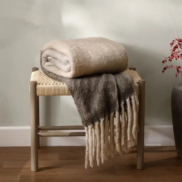 Rawton Ombre Throw Flint/Black