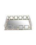 Sierra Rectangular Mirrored Tray - Nickel