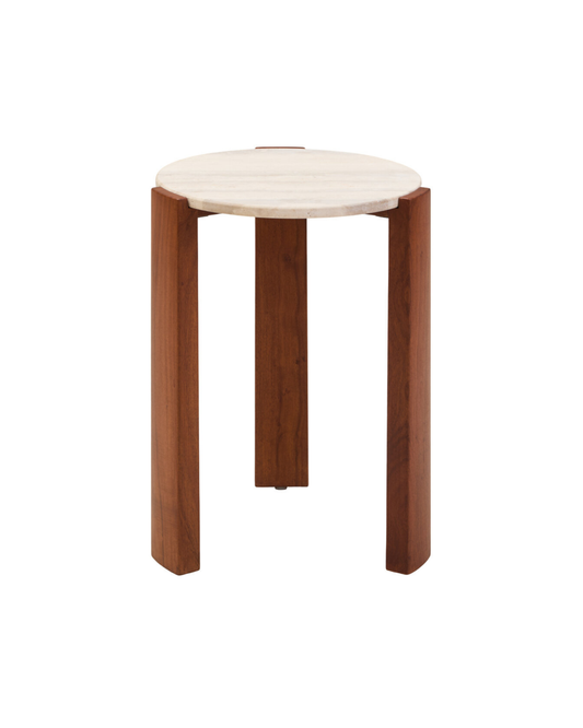 Palisades Side Table - Travertine