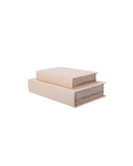 Hampton Book Boxes Set of 2 - Cream Linen