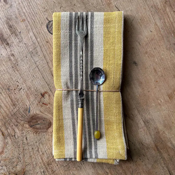 Set of 6 Jaipur Stripe Napkin - India Yellow