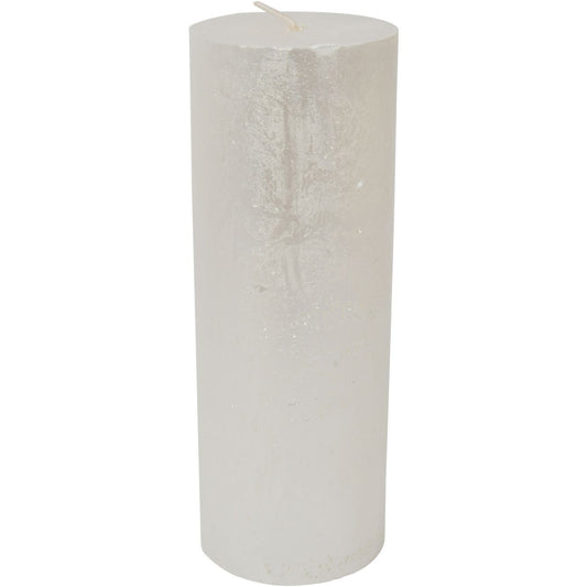 Serenity White Pillar Candle - 7x19cm