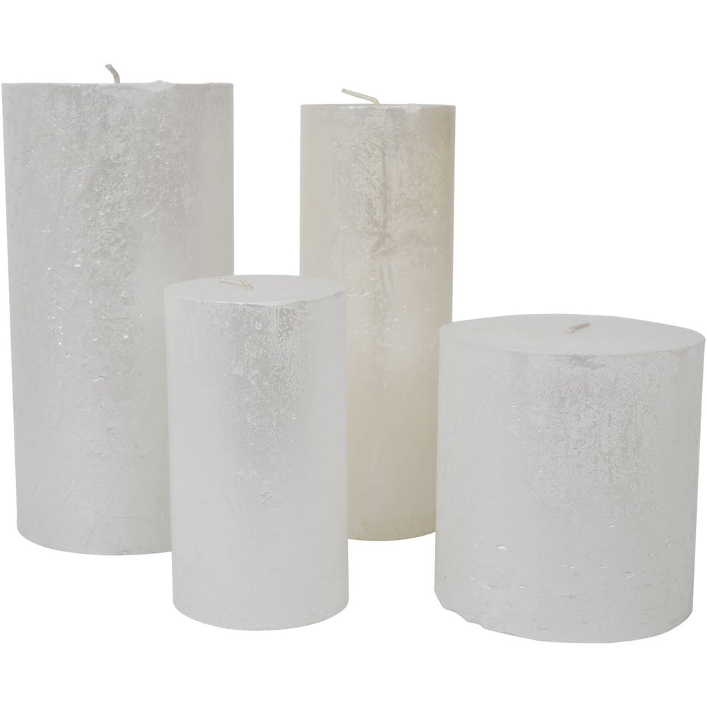 Serenity White Pillar Candle - 7x19cm