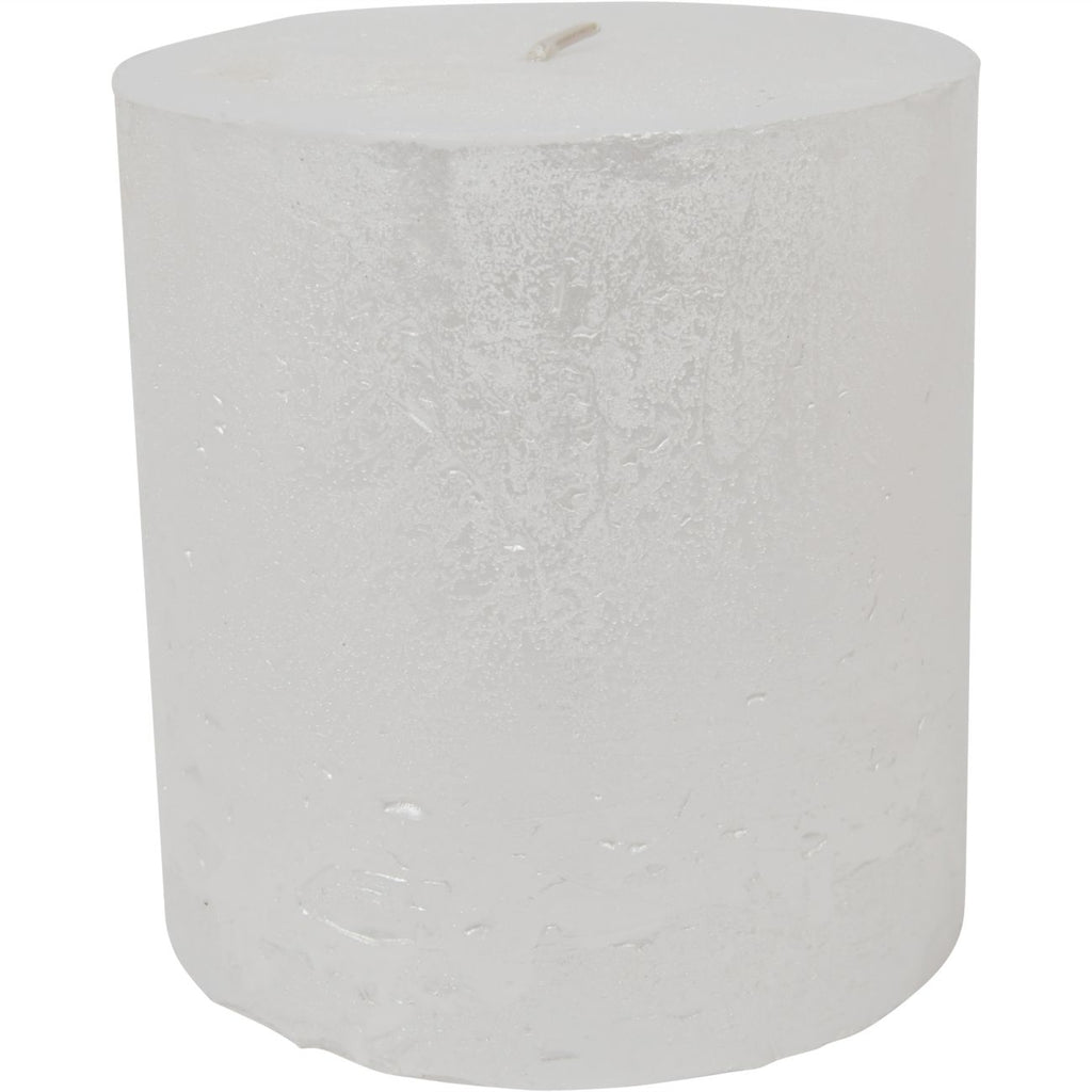 Serenity White Pillar Candle - 10x10cm