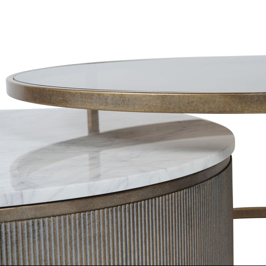 Montecito Aged Gold Set of 2 Nesting Coffee Tables