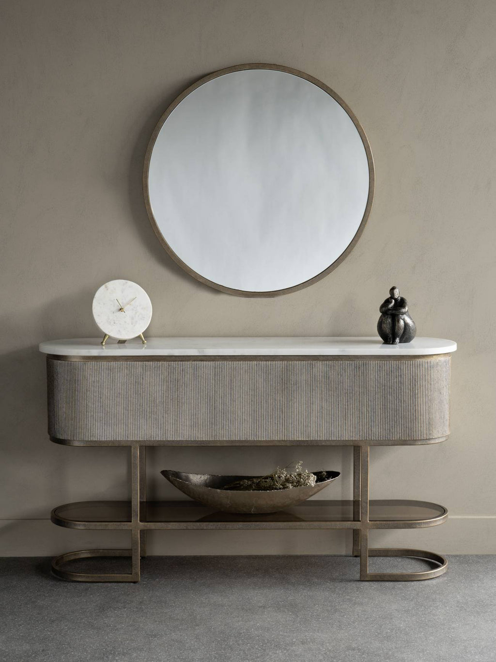 Montecito Aged Gold Console Table