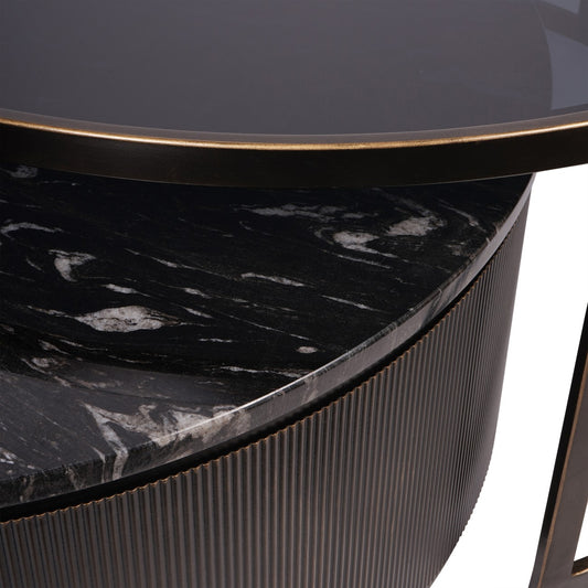 Montecito Black Set of 2 Nesting Coffee Tables