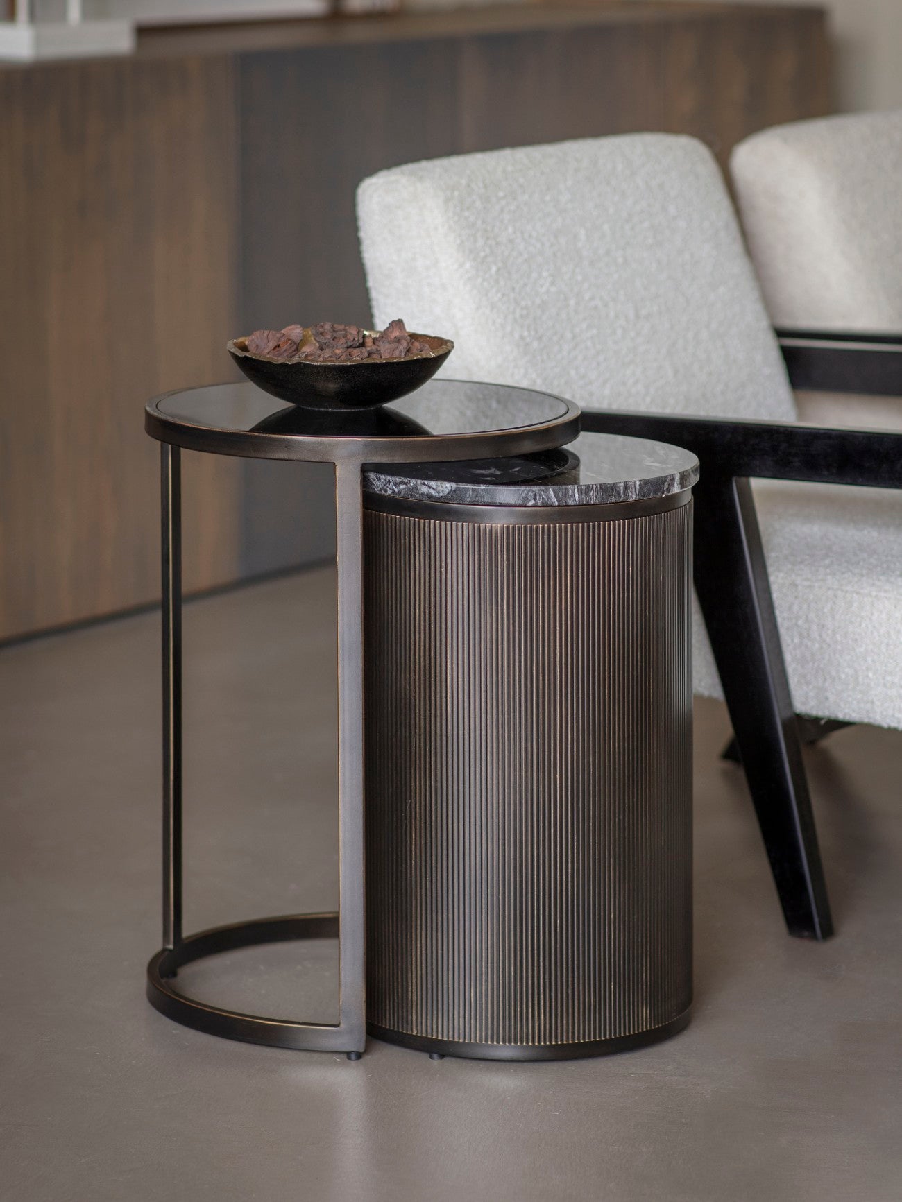 Montecito Black Set of 2 Nesting Side Tables