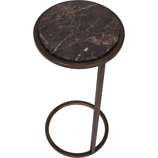 Sierra Accent Table Brown Emperador Marble