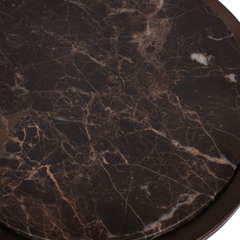 Sierra Accent Table Brown Emperador Marble