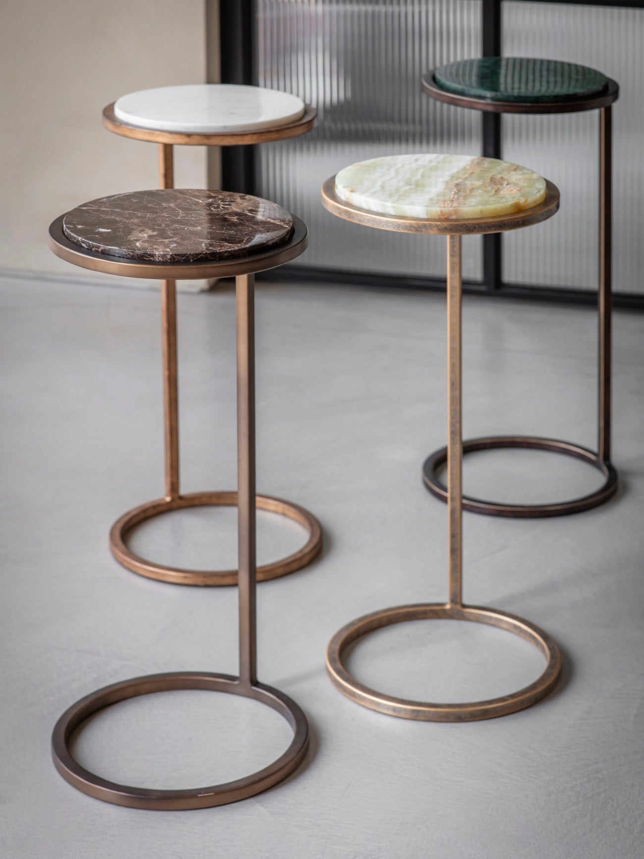 Sierra Accent Table Brown Emperador Marble