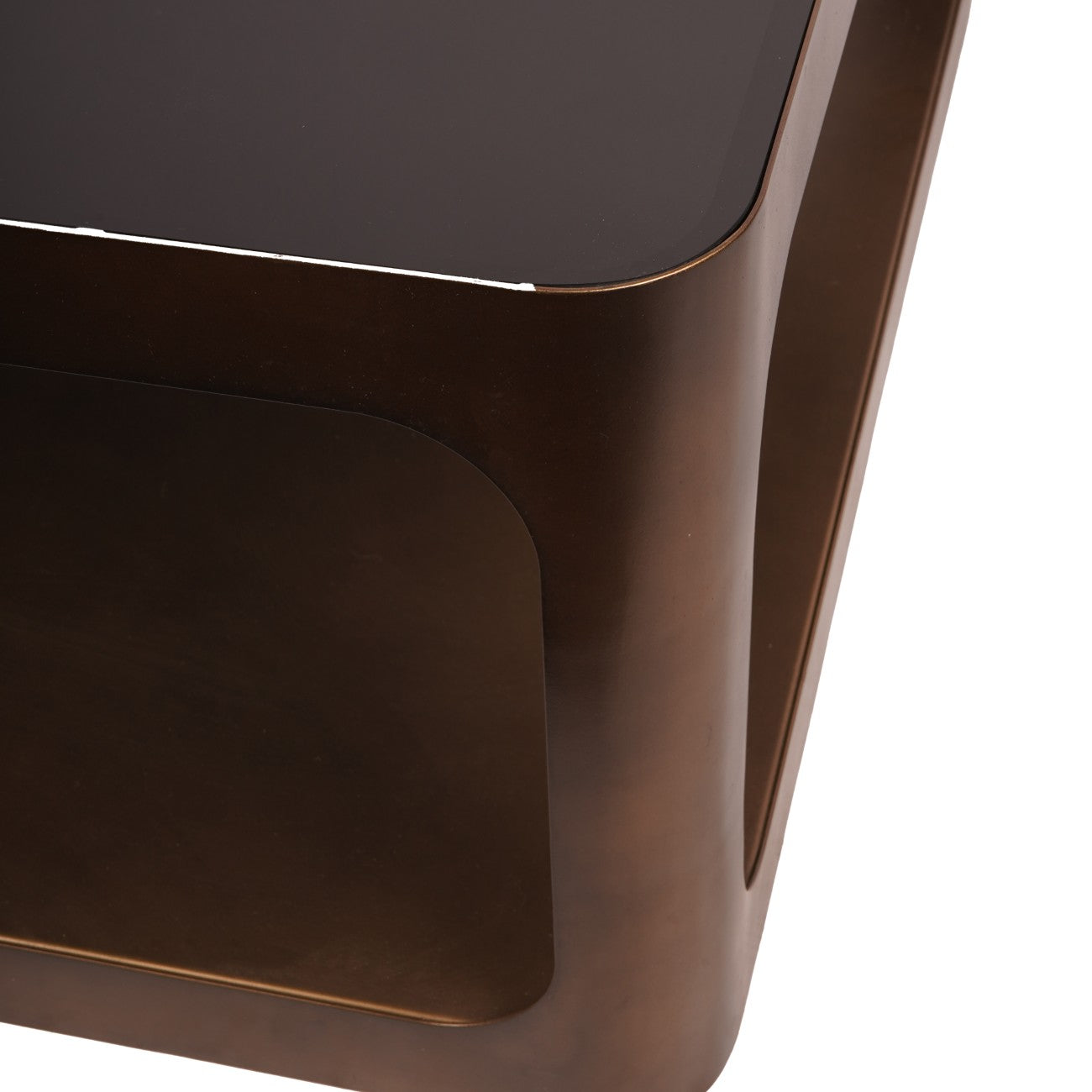 Fairmont Metal and Glass Square Coffee Table