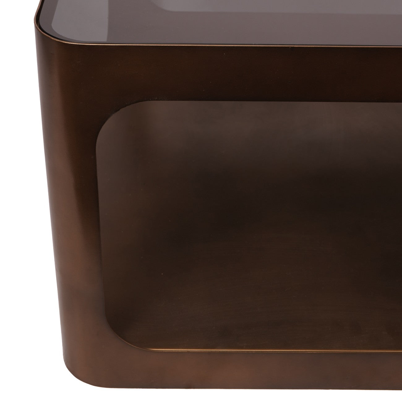 Fairmont Metal and Glass Square Coffee Table