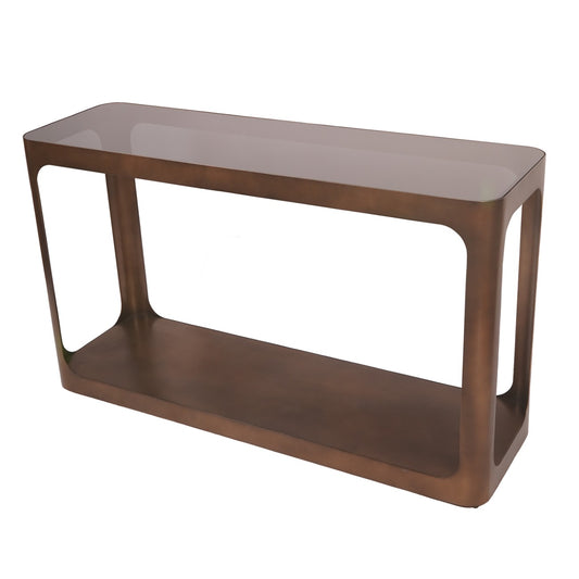 Fairmont Metal and Glass Console Table